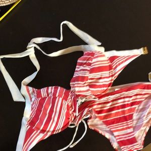 Striped - halter - underwire - bikini